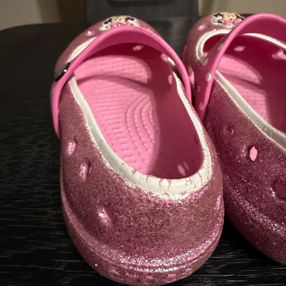 CROCS Pink Glitter Minnie Mouse Kids Shoes